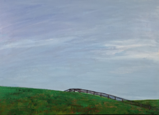 Schilderij, Maya Wildevuur, Landschap/De Dijk